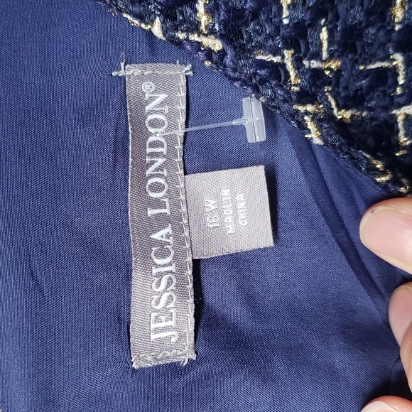 Jessica London Metallic Tweed Shift Dress 16W - Picture 6 of 10